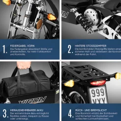 E-Scooter - VR-1500-EEC - mit Straßenzulassung - schwarz