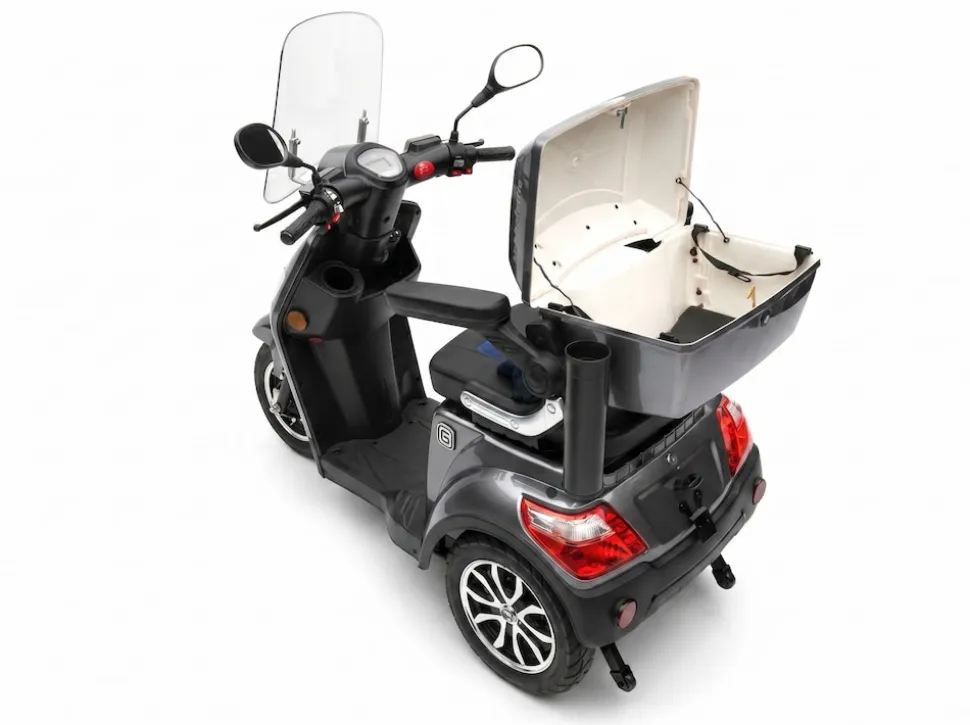 E-Seniorenmobil Denia, Lithium-Akku, 3-Rad, 1000 Watt, Grau