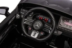 ES-Toys Elektro Kinderauto Mercedes SL63 AMG EVA-Reifen Stoßdämpfer lizenziert schwarz