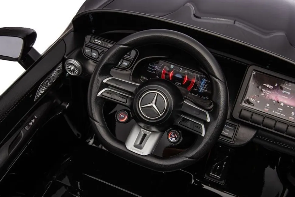 ES-Toys Elektro Kinderauto Mercedes SL63 AMG EVA-Reifen Stoßdämpfer lizenziert schwarz