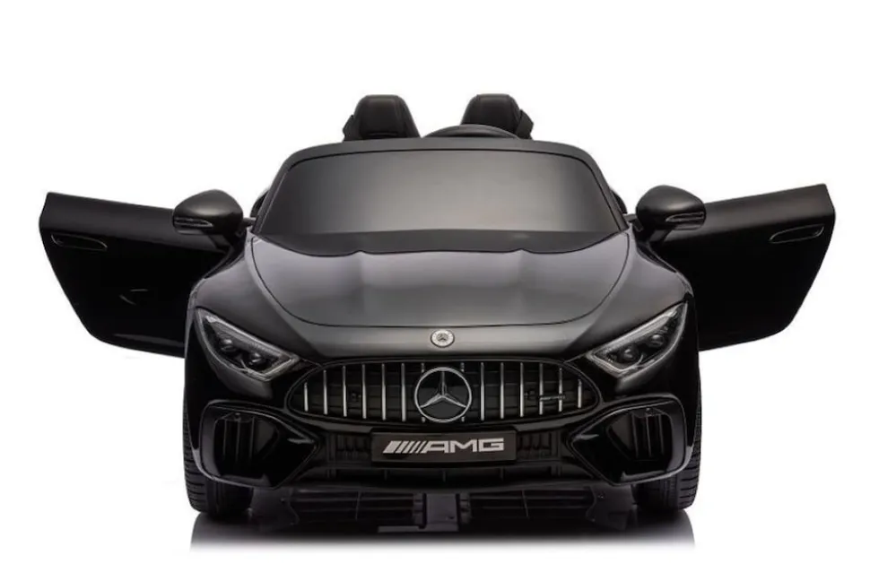 ES-Toys Elektro Kinderauto Mercedes SL63 AMG EVA-Reifen Stoßdämpfer lizenziert schwarz