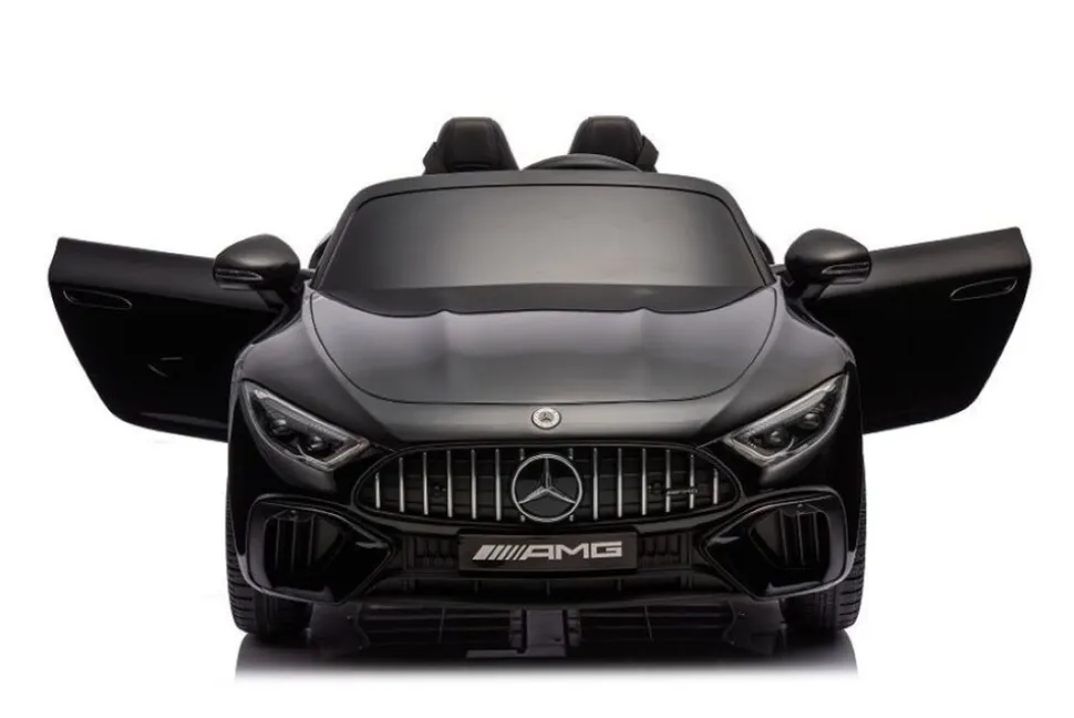 ES-Toys Elektro Kinderauto Mercedes SL63 AMG EVA-Reifen Stoßdämpfer lizenziert schwarz