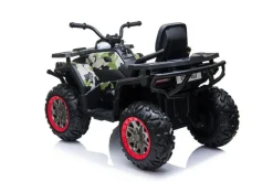 ES-Toys Elektro Kinderquad MP3, USB, Batterieanzeige, Stoßdämpfer, 2x12V Motoren dunkelgrün