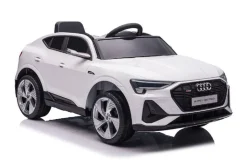Es-Toys Kinder Elektroauto Audi E-Tron, EVA-Reifen, Allradantrieb, Fernbedienung weiß