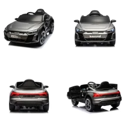 Es-Toys Kinder Elektroauto Audi E-Tron GT, EVA-Reifen, Softstart, Stoßdämpfer blau