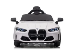 ES-Toys Kinder Elektroauto BMW M4 lizenziert 12V7A Akku 2 Motoren EVA-Reifen MP3 weiß