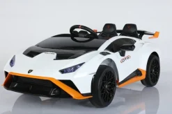 ES-Toys Kinder Elektroauto Lamborghini Huracan STO EVA-Reifen Bluetooth MP3 USB weiß