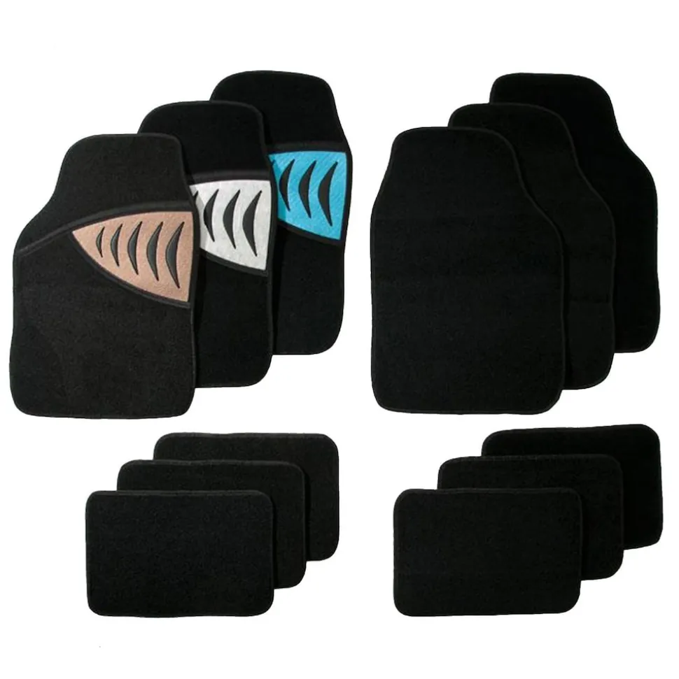 etm Autofußmatte | Silverstone | 4teiliges Set | Schwarz