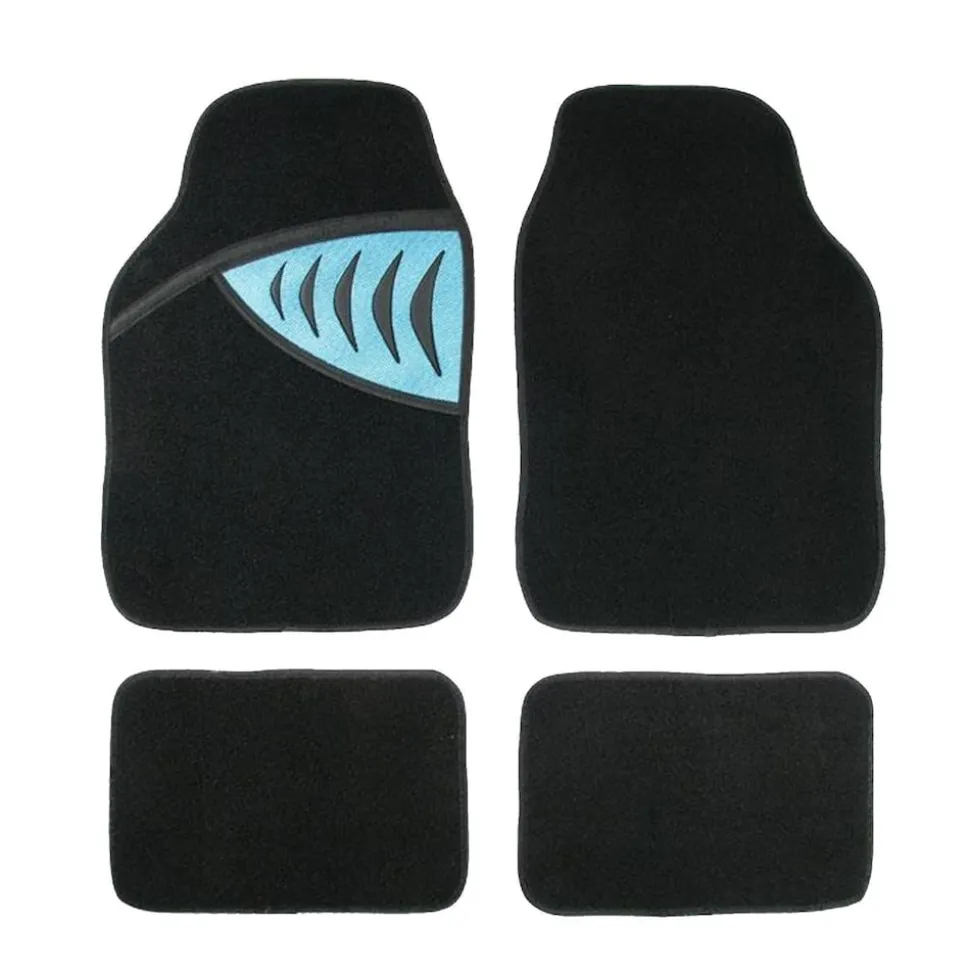 etm Autofußmatte | Silverstone | 4teiliges Set | Schwarz