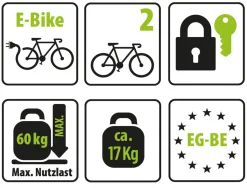 EUFAB Fahrradheckträger "PREMIUM" für Anhängerkupplung