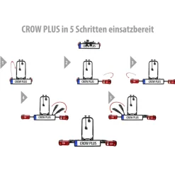 EUFAB Fahrradträger Crow Plus für 2 Fahrräder, erweiterbar