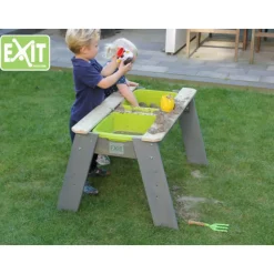 EXIT Aksent Sand- und Wassertisch mit Sonnenschirm und Gartenwerkzeugen