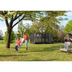 EXIT Allure Classic Bodentrampolin 244x427cm - schwarz