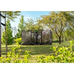 EXIT Allure Classic Bodentrampolin 244x427cm - schwarz
