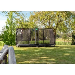 EXIT Allure Premium Bodentrampolin 214x366cm - schwarz