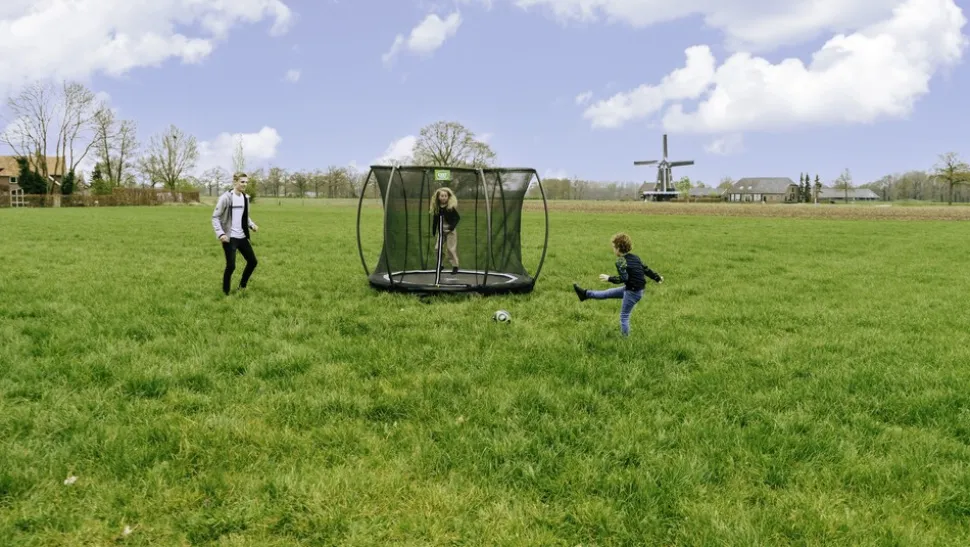 EXIT Black Edition Bodentrampolin ø244cm - schwarz