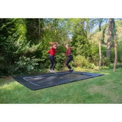 EXIT Dynamic ebenerdiges sports Trampolin 305x519cm - schwarz