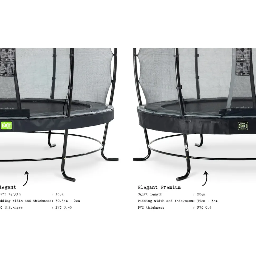EXIT Elegant Premium 251 (8,3ft) + Sicherheitsnetz Deluxe RUND schwarz