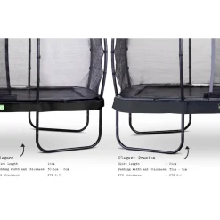 EXIT Elegant Rect. 214x366 (7x12ft) + Sicherheitsnetz Economy schwarz