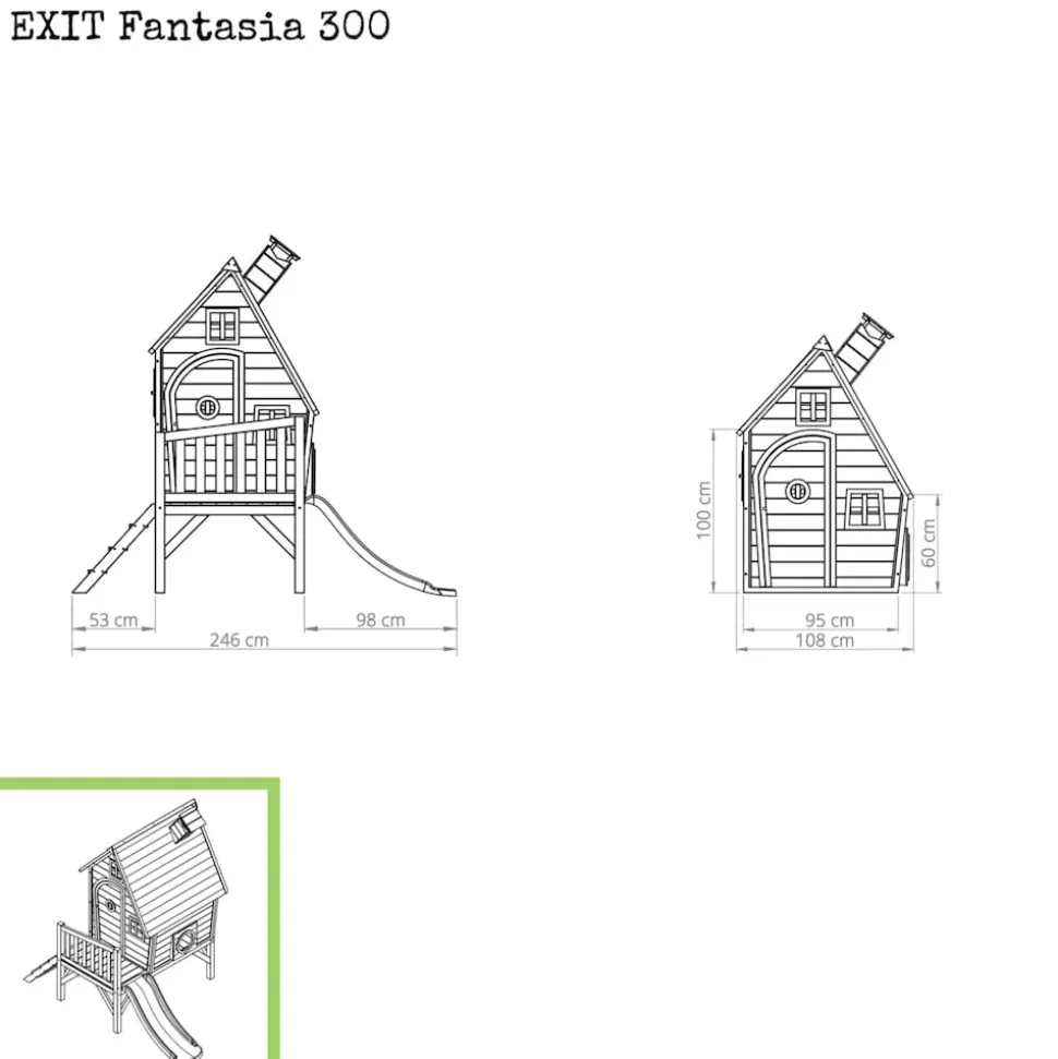 EXIT Holzspielhaus Fantasia 300, natur