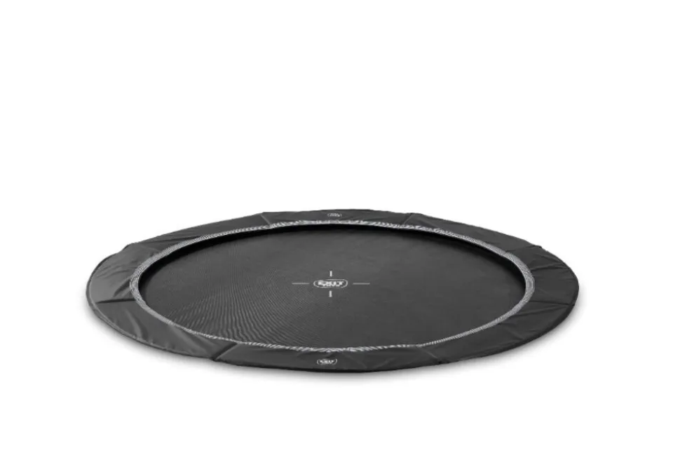 EXIT InTerra ebenerdige sports Trampolin ø244cm - schwarz