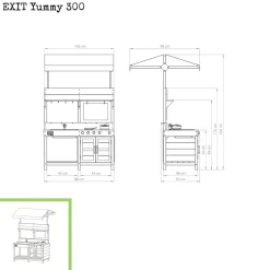 EXIT Outdoor-Holzspielküche Yummy 300