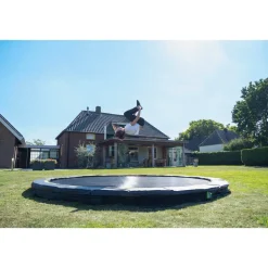 EXIT Silhouette sports Bodentrampolin ø366cm - schwarz