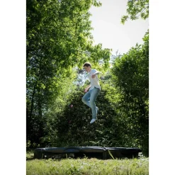 EXIT Silhouette sports Bodentrampolin ø244cm - schwarz