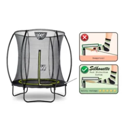 EXIT Silhouette Trampolin + Sicherheitsnetz 183 (6ft)Schwarz