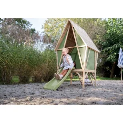 EXIT Yuki 350 Holzspielhaus mit Rutsche, Balkon und Küche