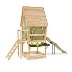 EXIT Yuki 550 Holzspielhaus mit Rutsche, Balkon und Küche
