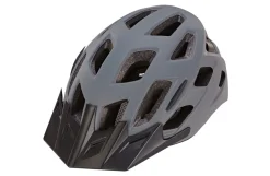 Fahrradhelm, stoßfeste Hartschaum-Innenschale,mit LED-Licht und Reflektionsstreifen, Größe: 58-61 cm, Farbe: grau