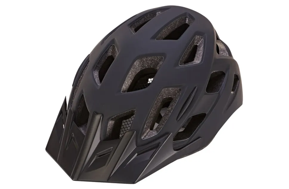 Fahrradhelm, stoßfeste Hartschaum-Innenschale,mit LED-Licht und Reflektionsstreifen, Größe: 55-58 cm, Farbe: schwarz