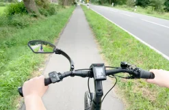 Fahrradspiegel, für die Montage am Lenker, zur Linksmontage, um 360° drehbar