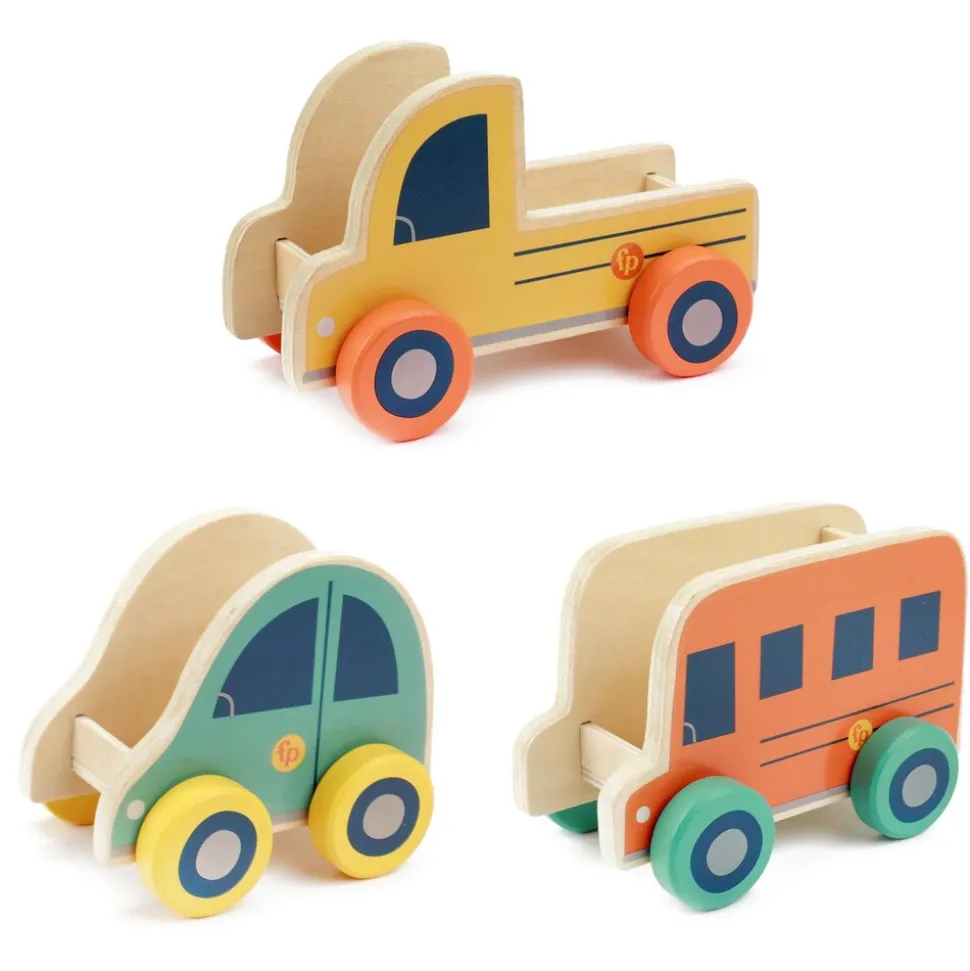 Fisher-Price - Holz-Fahrzeuge 3 Stück + Tiere Holzspielzeug Kleinkinder