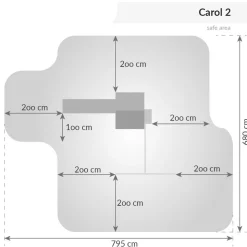 FUNGOO Spielturm CAROL2 Klettergerüst mit Schaukel u. Rutsche in versch. Farben