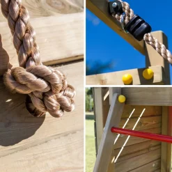 FUNGOO Spielturm CAROL3 Klettergerüst mit Schaukel u. Rutsche in versch. Farben