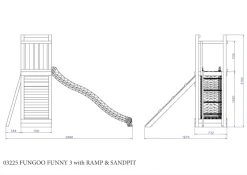 FUNGOO Spielturm FUNNY3 mit Sandkasten Rutsche und versch. Ausführungen