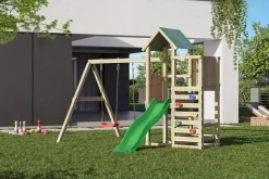 FUNGOO Spielturm Klettergerüst Chester mit Schaukel & Rutsche