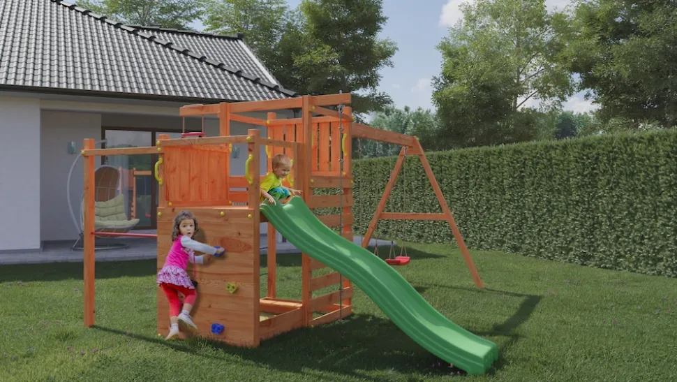 FUNGOO Spielturm Klettergerüst Climbing Star2