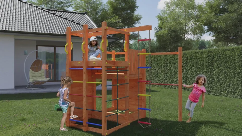 FUNGOO Spielturm Klettergerüst Climbing Star2