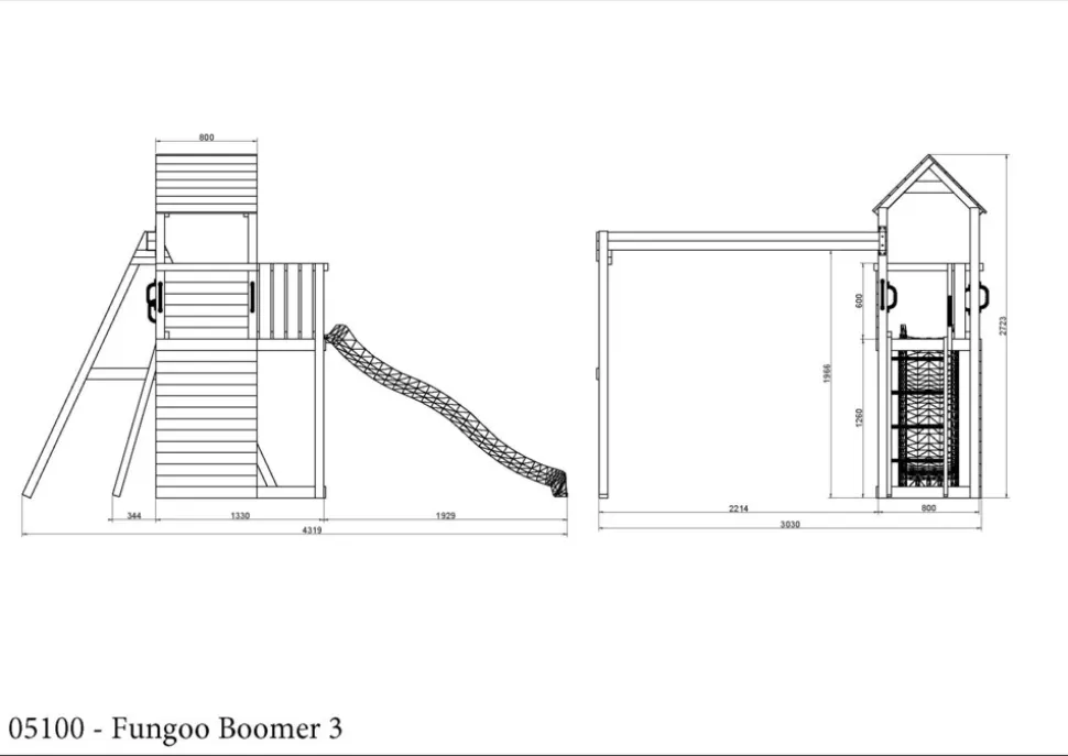 FUNGOO Spielturm Klettergerüst Boomer3 KDI