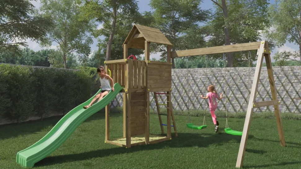 FUNGOO Spielturm Klettergerüst Boomer3 KDI