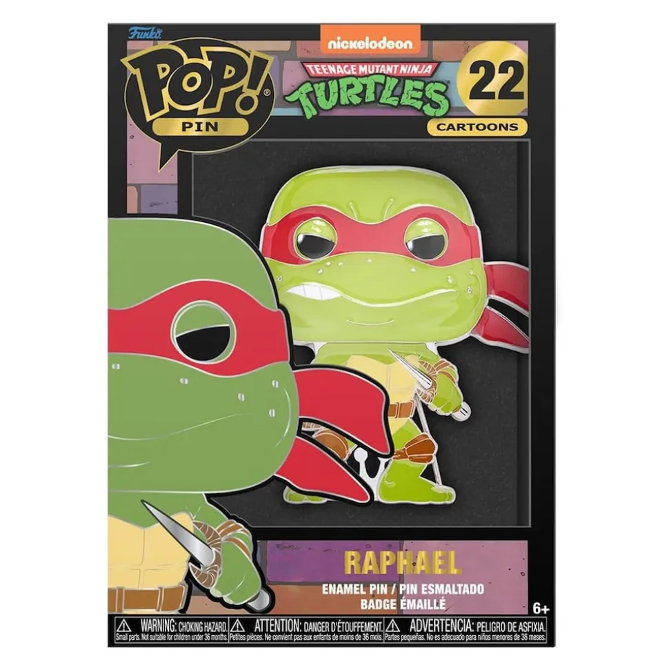 Funko TMNTPP0004 - POP! - Teenage Mutant Ninja Turtles - Raphael, Ansteck-Nadel, Nr. 22