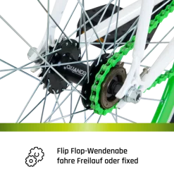 Galano Blade Fixie Fahrrad 28 Zoll Singlespeed 165 - 195 cm retro Urban Bike mit Flip Flop Nabe für Fixed Gear und Freilauf