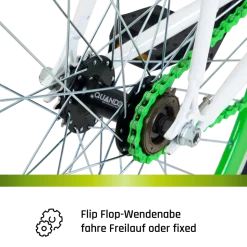 Galano Blade Fixie Fahrrad 28 Zoll Singlespeed 165 - 195 cm retro Urban Bike mit Flip Flop Nabe für Fixed Gear und Freilauf