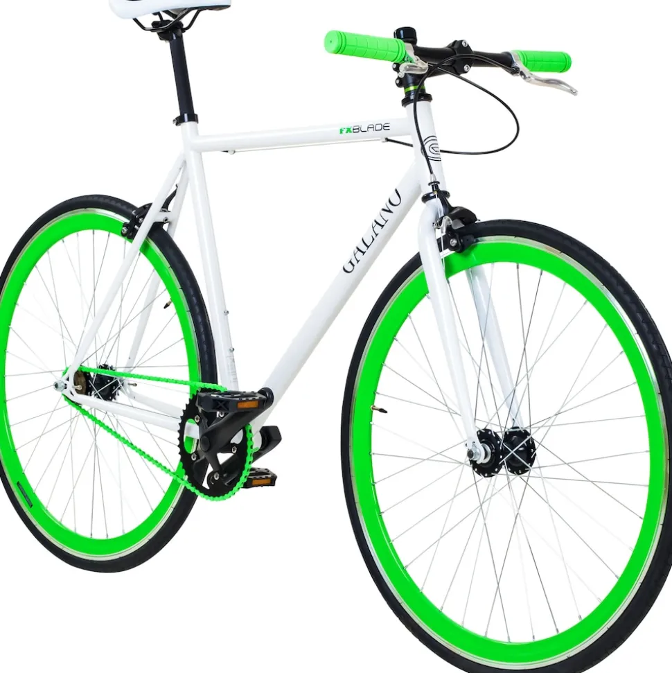 Galano Blade Fixie Fahrrad 28 Zoll Singlespeed 165 - 195 cm retro Urban Bike mit Flip Flop Nabe für Fixed Gear und Freilauf