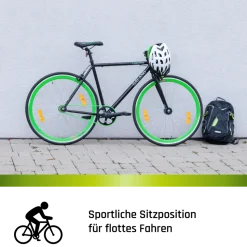 Galano Blade Fixie Fahrrad 28 Zoll Singlespeed 165 - 195 cm retro Urban Bike mit Flip Flop Nabe für Fixed Gear und Freilauf