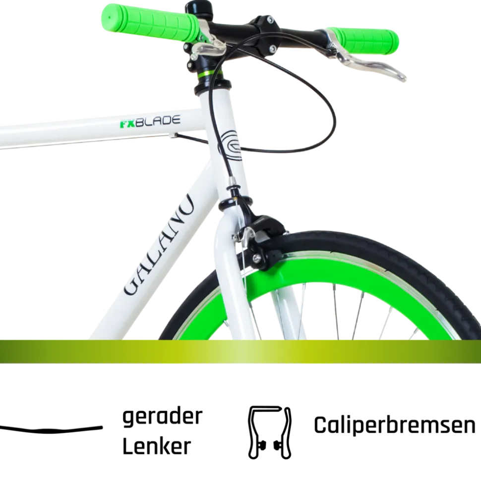 Galano Blade Fixie Fahrrad 28 Zoll Singlespeed 165 - 195 cm retro Urban Bike mit Flip Flop Nabe für Fixed Gear und Freilauf