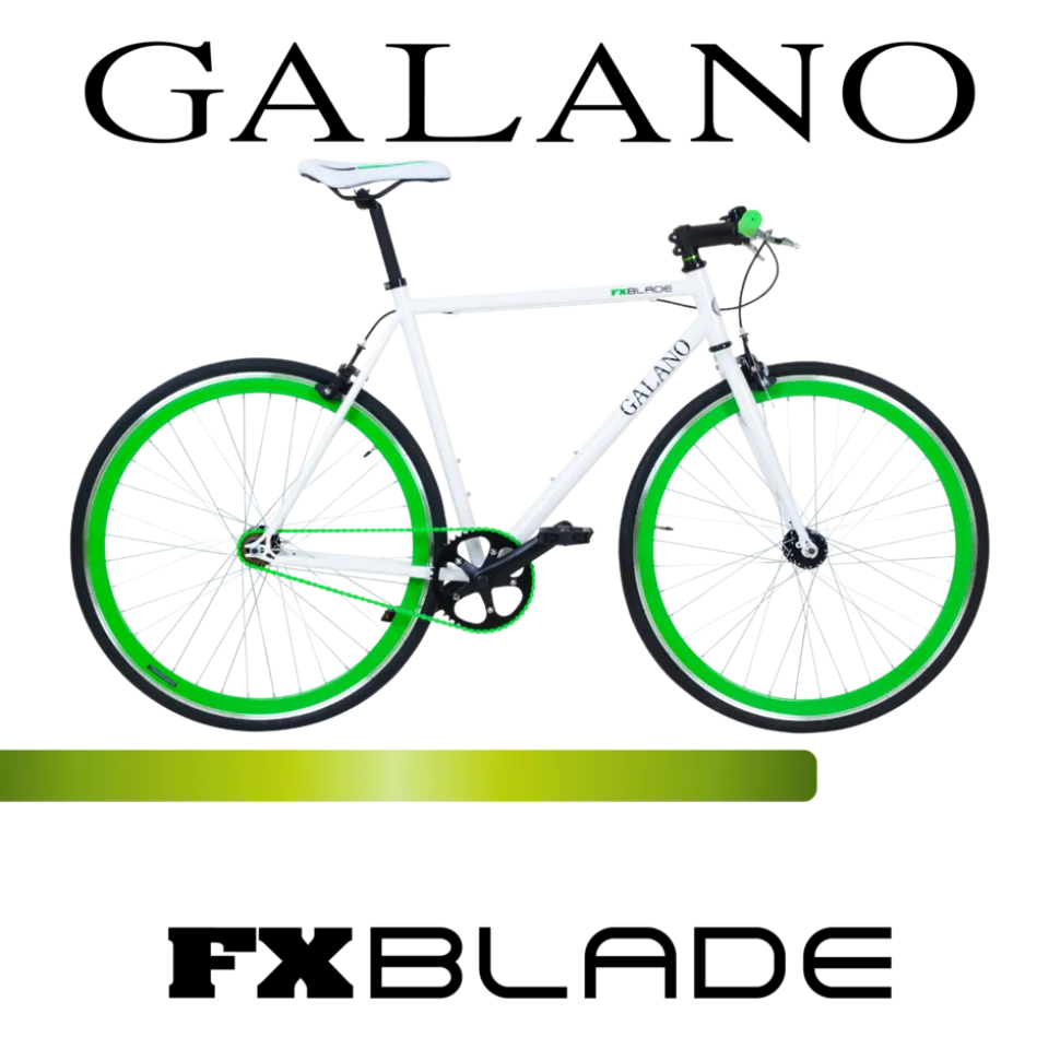 Galano Blade Fixie Fahrrad 28 Zoll Singlespeed 165 - 195 cm retro Urban Bike mit Flip Flop Nabe für Fixed Gear und Freilauf